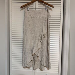 Elegant Cream Ruffle Skirt